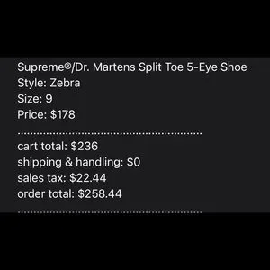 Supreme | Shoes | Supreme Dr Marten Collab Zebra Low Boots  display picture 3